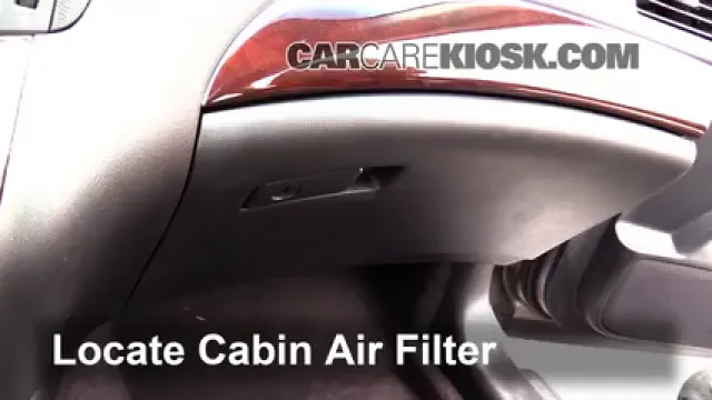 2011 Infiniti M37 X 3.7L V6 Filtre à air (intérieur) Changement